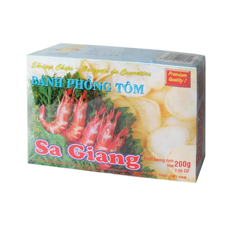 Sa Giang Shrimp cracker unbaked 200g/ Garneļu krekeri, necepti 200g - Oishii Asian Mart