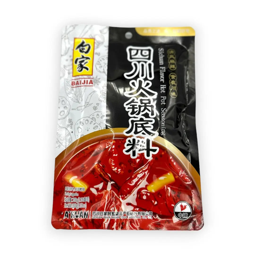 Baijia Sichuan Hotpot Seasoning 200g/ Baijia Sičuaņas Hotpota Garšvielu Maisījums 200g - Oishii Asian Mart