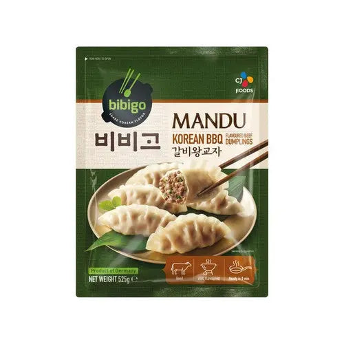 Bibigo Mandu Korean BBQ Beef Dumplings 525g/ Bibigo Mandu Korejas BBQ Lielopa Pelmeņi 525g - Oishii Asian Mart