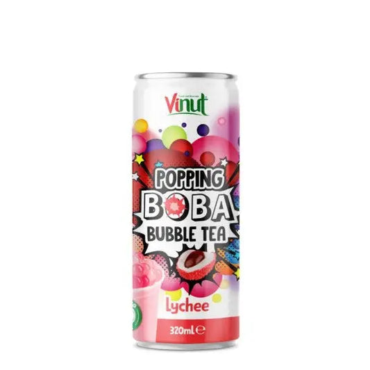 Popping Boba Bubble Tea - Lychee / Burbuļtēja ar ličī garšu 320ml - Oishii Asian Mart