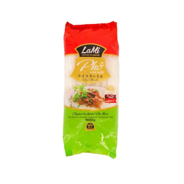 LAMI Pho Rice Noodles / Pho Rīsu nūdeles 4mm 500 g - Oishii Asian Mart