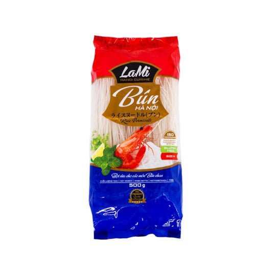 Rice Vermicelli Size "M" - LAMI - 500g/ Rīsu Vermicelli nūdeles Izmērs 'M' - LAMI - 500g - Oishii Asian Mart