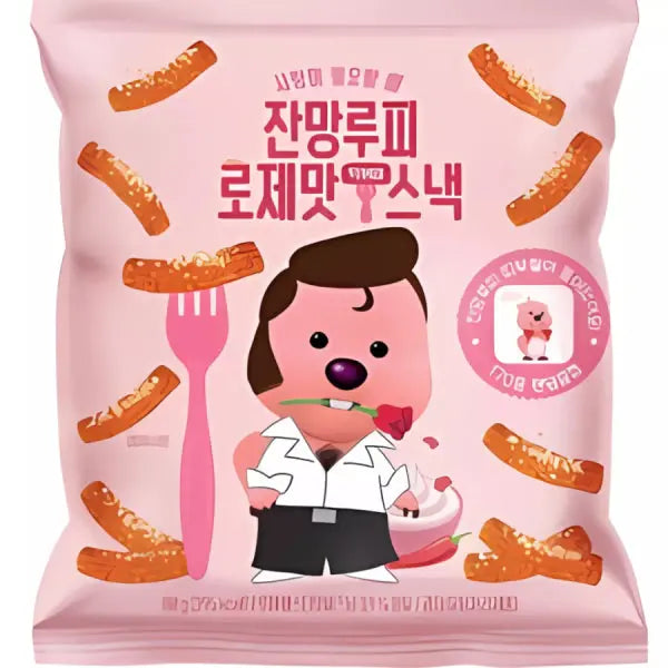 ZANMANG Rose Tteokbokki Chip 80g KR/ ZANMANG Rose Tteokbokki čips 80g KR - Oishii Asian Mart