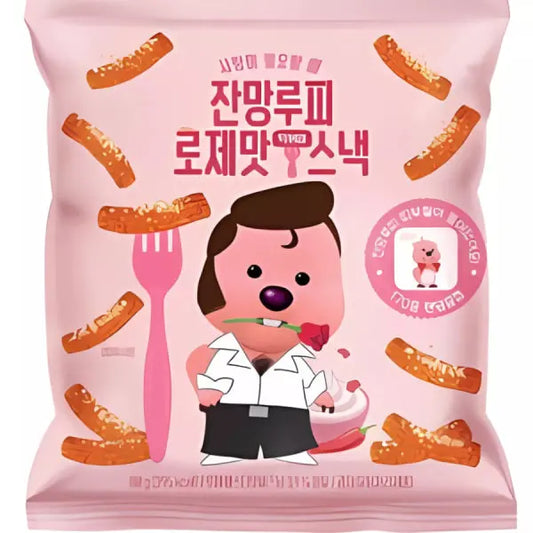 ZANMANG Rose Tteokbokki Chip 80g KR/ ZANMANG Rose Tteokbokki čips 80g KR - Oishii Asian Mart