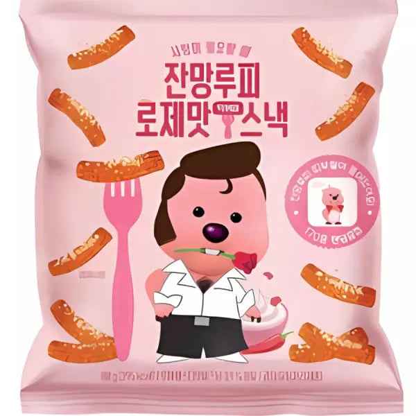 ZANMANG Rose Tteokbokki Chip 80g KR/ ZANMANG Rose Tteokbokki čips 80g KR