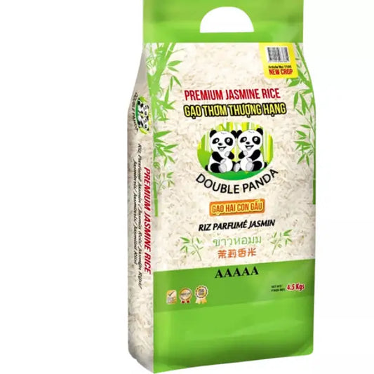 DOUBLE PANDA super jasmine rice 4,5kg/ DOUBLE PANDA super jasmīna rīsi 4,5 kg - Oishii Asian Mart