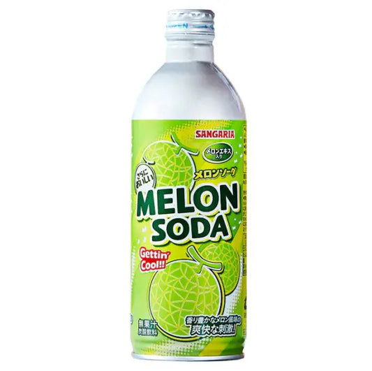 JP Sangaria Soda Drink Melon 500ml/ JP Sangaria Gāzēts Dzēriens Melone 500ml - Oishii Asian Mart