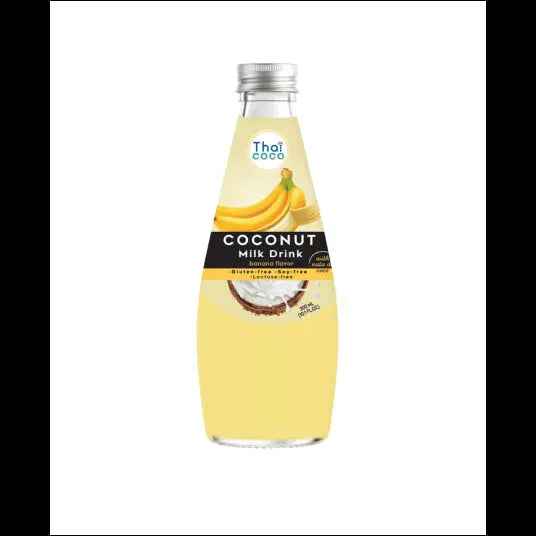 THAI COCO Coconut Banana milk 300ml/ THAI COCO Kokosriekstu, banānu piens 300ml