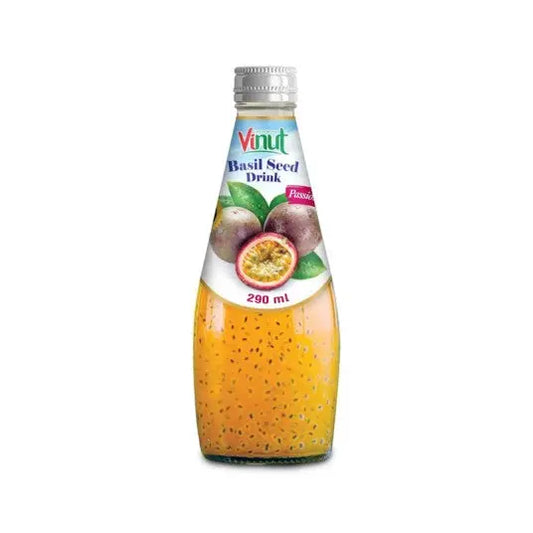 Basil Seed Drink Passion Fruit 290ml/ Bazilika sēklu dzēriens ar pasifloru, 290ml - Oishii Asian Mart