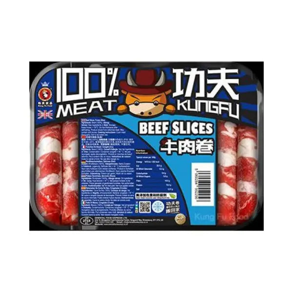 Kung Fu Food Beef Rolls for Hot Pot 400g/ Kung Fu Food liellopa rullīši karstajam katlam 400g - Oishii Asian Mart