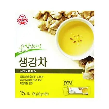 Ottogi Ginger Tea (13g x 15 Sachets)/ Ottogi ingvera tēja (13 g x 15 paciņas) - Oishii Asian Mart