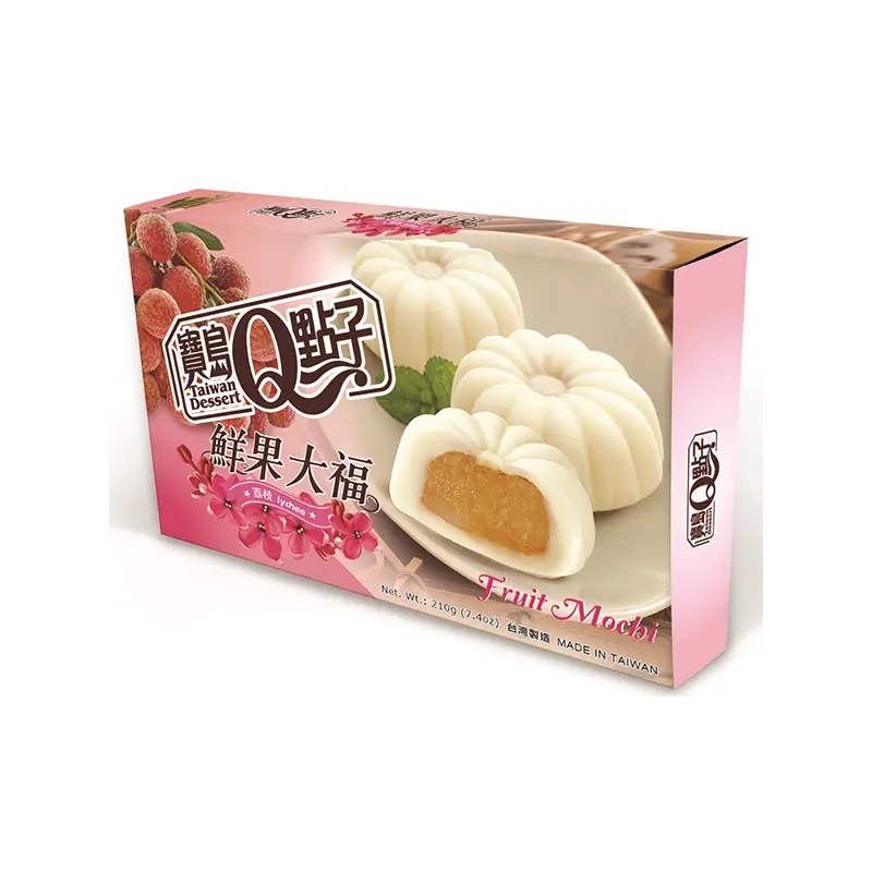 Q-BRAND Mochi Lychee Flavor 210g/ Q-BRAND moči ar ličī garšu 210g Q