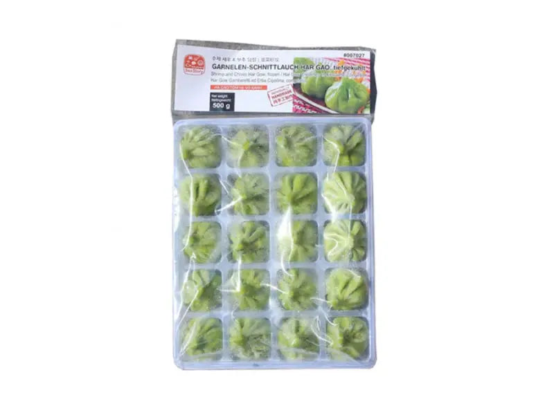 Sea Story Green Shrimp Dumplings Ha Kau 500g/ Sea Story Zaļie Garneles Pelmeņi Ha Kau 500g Sea Story