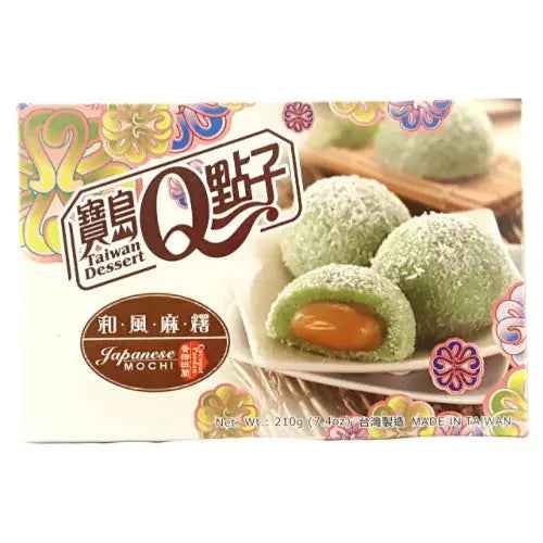 Q Coconut Pandan Mochi 210g/ Q Kokosriekstu un Pandanu Moči 210g