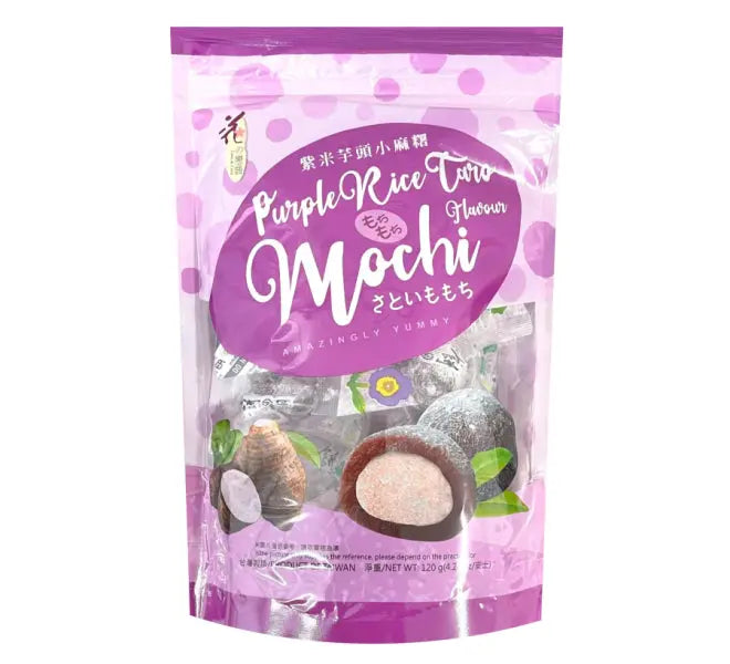 LL Mochi - Purple Rice Taro 120g/ LL Mochi - Violeta rīsu un taro garša 120g - Oishii Asian Mart