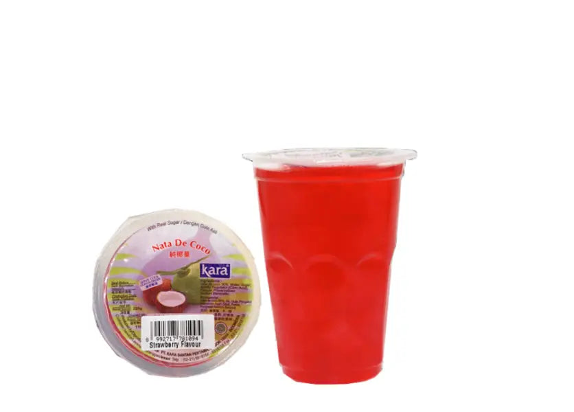 KARA Nata de Coco Strawberry 220ml/ KARA Nata de Coco Zemeņu 220 ml - Oishii Asian Mart