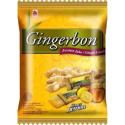 Agel Gingerbon Ginger Candy Honey Lemon 125g/ Agel Gingerbon ingvera konfektes ar medu un citronu 125g Oishii Asian Mart