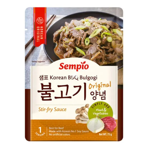 Sempio Korean BBQ Bulgogi Stir-fry Sauce (75 gr)/ Sempio Korejas BBQ Bulgogi Wok mērce, 75 g - Oishii Asian Mart