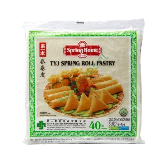 Spring Home TYJ Spring Roll Pastry 550g/ Spring Home TYJ pavasara rullīšu mīkla, 550 g - Oishii Asian Mart