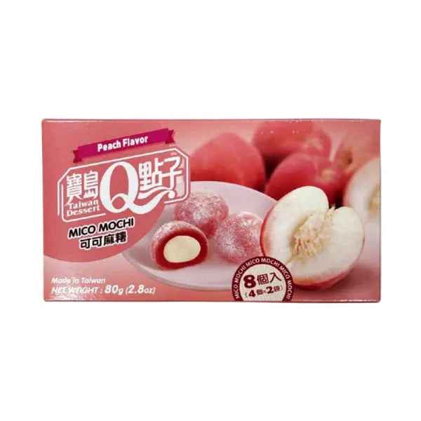Q Mico Mochi Peach Flavor 80g/ Q Mico Mochi Persiku Garša 80g