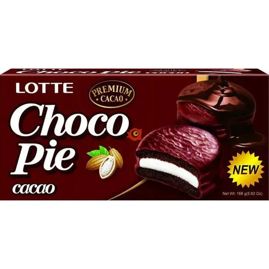 LOTTE Chocopie Cacao 168g/ LOTTE šokopie kakao 168g - Oishii Asian Mart