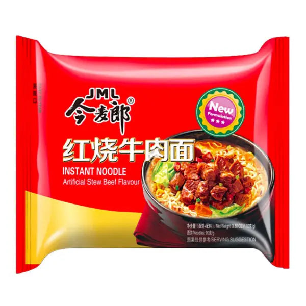 JML Instant Noodle Stew Beef 109g/ JML Ātri pagatavojamās nūdeles sautētas liellopa gaļas 109g JML