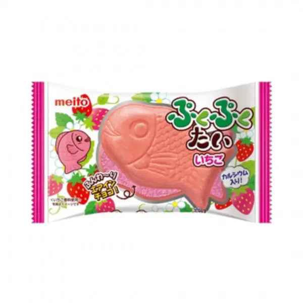 Meito Puku Puku Tai Air-in Strawberry/ Meito Puku Puku Tai Gaisa zemeņu garša