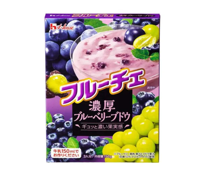 House Foods fluche Blueberry & grapes Yogurt/ House Foods fluche Melleņu un vīnogu Jogurts - Oishii Asian Mart