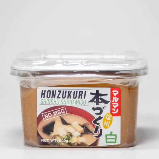 Honzukuri Shinshu Shiro Miso 500g/ Honzukuri Shinshu Shiro Miso, 500g - Oishii Asian Mart