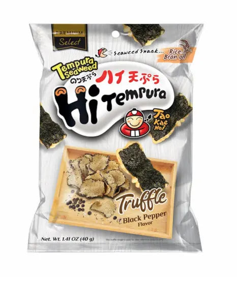 TKN Tempura Seaweed Truffle Black Pepper Flavour 40g/ TKN Tempura Jūraszāles Trifeļu un Melno Piparu Garša 40g - Oishii Asian Mart