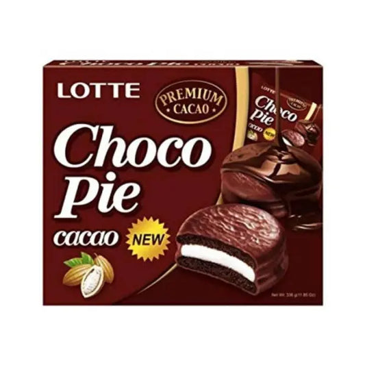 Lotte Choco Pie (Cacao) 12 Pieces 336g/ Lotte Choco Pie (kakao) 12 gab. 336g - Oishii Asian Mart