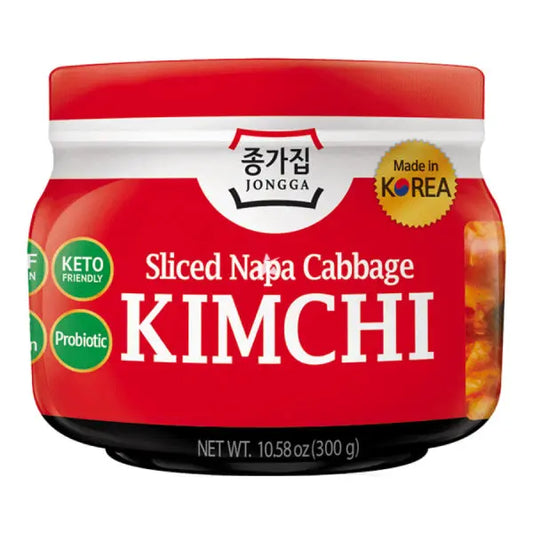 Jongga Mat Kimchi in Jar (Cut Cabbage) Vegan 300g/ Jongga Mat Kimchi burkā (sagriezts kāposts) vegāns 300g - Oishii Asian Mart