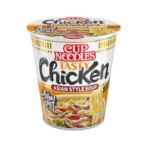 NISSIN Cup noodle Tasty Chicken Flavour 63g/ NISSIN Cup noodle Garšīga vistas garša 63g