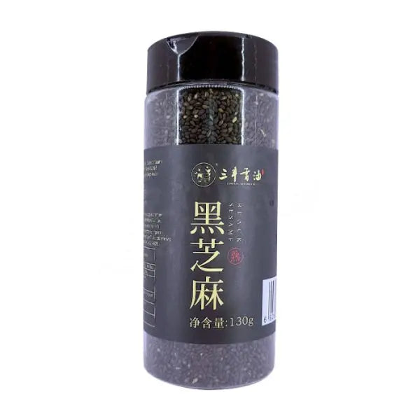 Sanfeng Roasted Black Sesame Seeds 130g/ Sanfeng Grauzdētas Melnās Sezama Sēklas 130g - Oishii Asian Mart