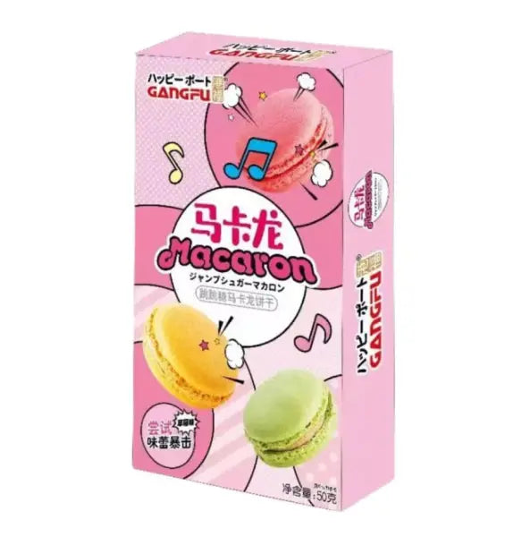 Gangfu Macaron Strawberry 50g/ Gangfu makarūns zemeņu, 50 g - Oishii Asian Mart