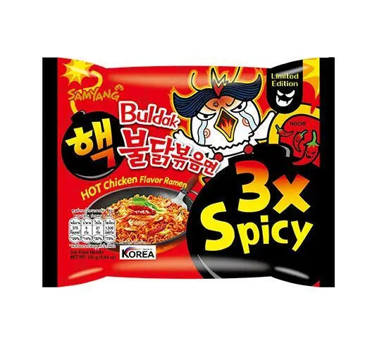 SAMYANG 3x Spicy Hot Chicken Flavour/ SAMYANG 3x pikantās asās vistas garša - Oishii Asian Mart