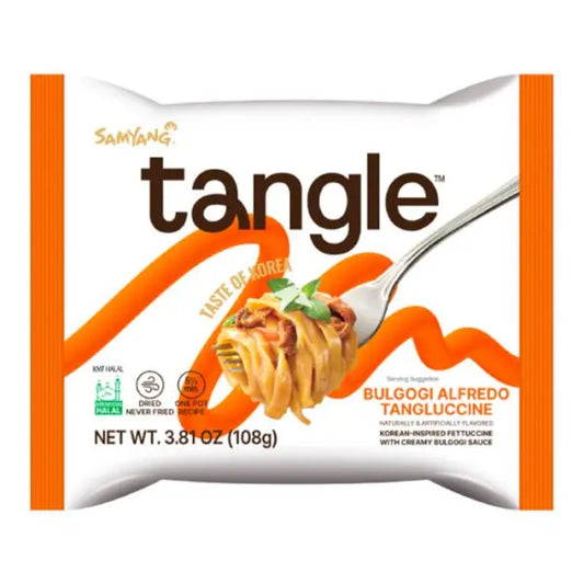 Samyang Tangle Pasta -Bulgogi Alfredo Flavour 108g/ Samyang Tangle Pasta – Bulgogi Alfredo garša, 108 g - Oishii Asian Mart