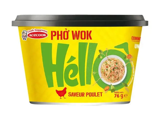 Acecook Pho wok Chicken 76g/ Acecook Instant Noodles Pho Wok Vista 76g - Oishii Asian Mart