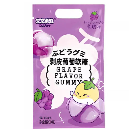 JJLD Grape Peeling Gummy 80g/ JJLD Vīnogu Mizu Gummy Konfektes 80g - Oishii Asian Mart