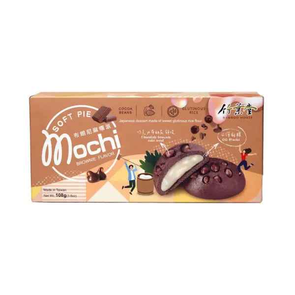 BAMBOO HOUSE Mochi Soft Pie Brownie Flavour 108g/ BAMBOO HOUSE Moči Mīkstā Pīrāga Brūnija Garša 108g