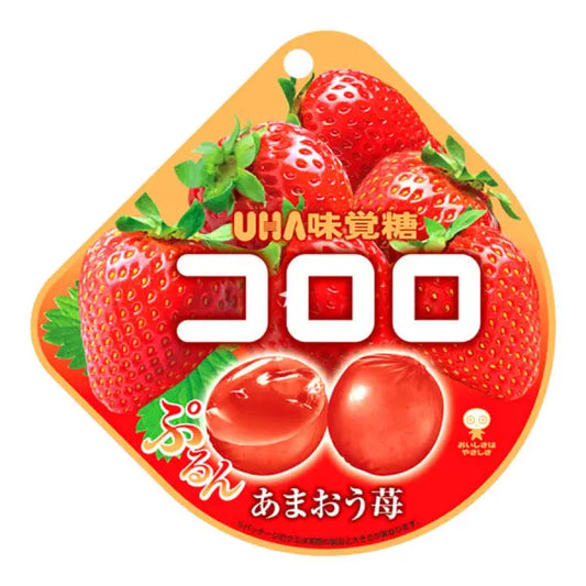 UHA Kororo Strawberry Candy/ UHA Kororo Zemeņu Konfektes 30g - Oishii Asian Mart