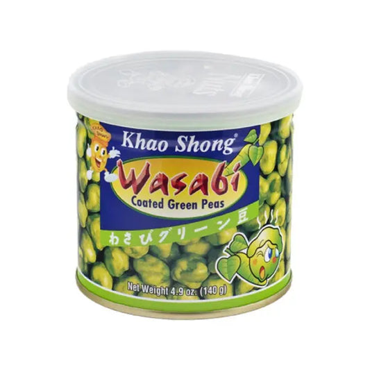 Khao Shong Nuts Wasabi Green Peas 140g/ Khao Shong Rieksti Vasabi Zaļie Zirņi 140g - Oishii Asian Mart