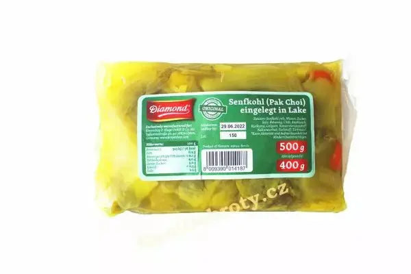 DIAMOND Sour mustard, pickled 500g/ DIAMOND Skābas Marinētas Sinepju Lapas 500g - Oishii Asian Mart