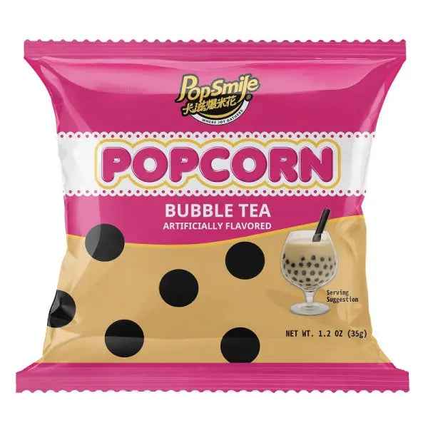 Pop-Smile Bubble Tea Popcorn 35g/ Pop-Smile Burbulīšu Tējas Popkorns 35g