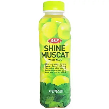 OKF Shine Muscat With Aloe 500 ml/ OKF Vīnogu Aloe Vera Dzēriens 500 ml - Oishii Asian Mart