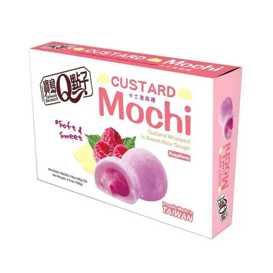 Q Mochi Raspberry 168 g/ Q Moči Aveņu Garša 168g - Oishii Asian Mart