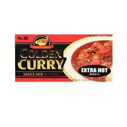 S+B Japan Golden Curry extra hot 220 g/ S+B Japānas Zelta Karijs, īpaši ass, 220 g - Oishii Asian Mart
