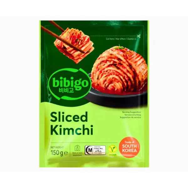 CJ Bibigo Sliced Kimchi Vegan 150g/ CJ Bibigo Sagriezts Kimči Vegānisks 150g