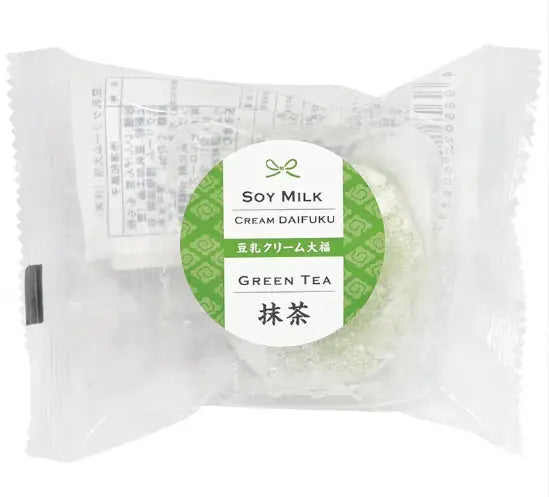 JP Cream Soy Milk Daifuku Green Tea Flavour/krēmveida sojas piena daifuku ar zaļās tējas garšu 60g (JAPĀNA) Oishii Asian Mart