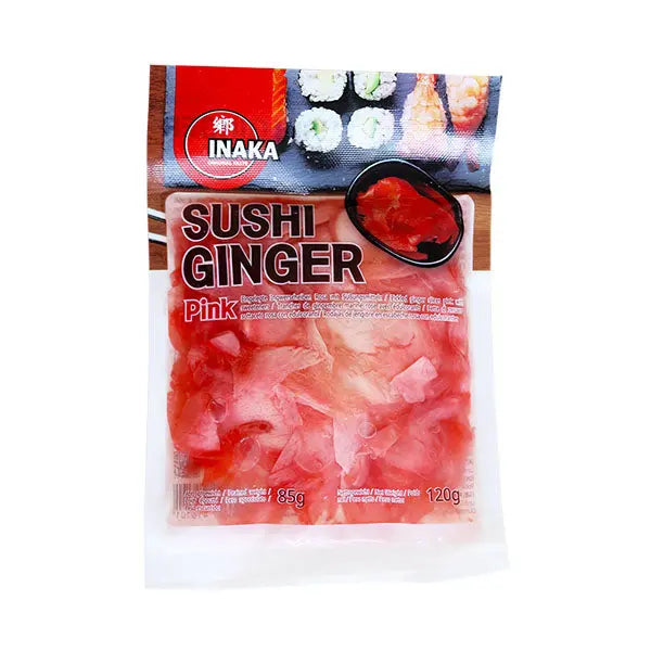Inaka Pink Sushi Ginger 120g/ Inaka Rozā Suši Ingvers 120g - Oishii Asian Mart